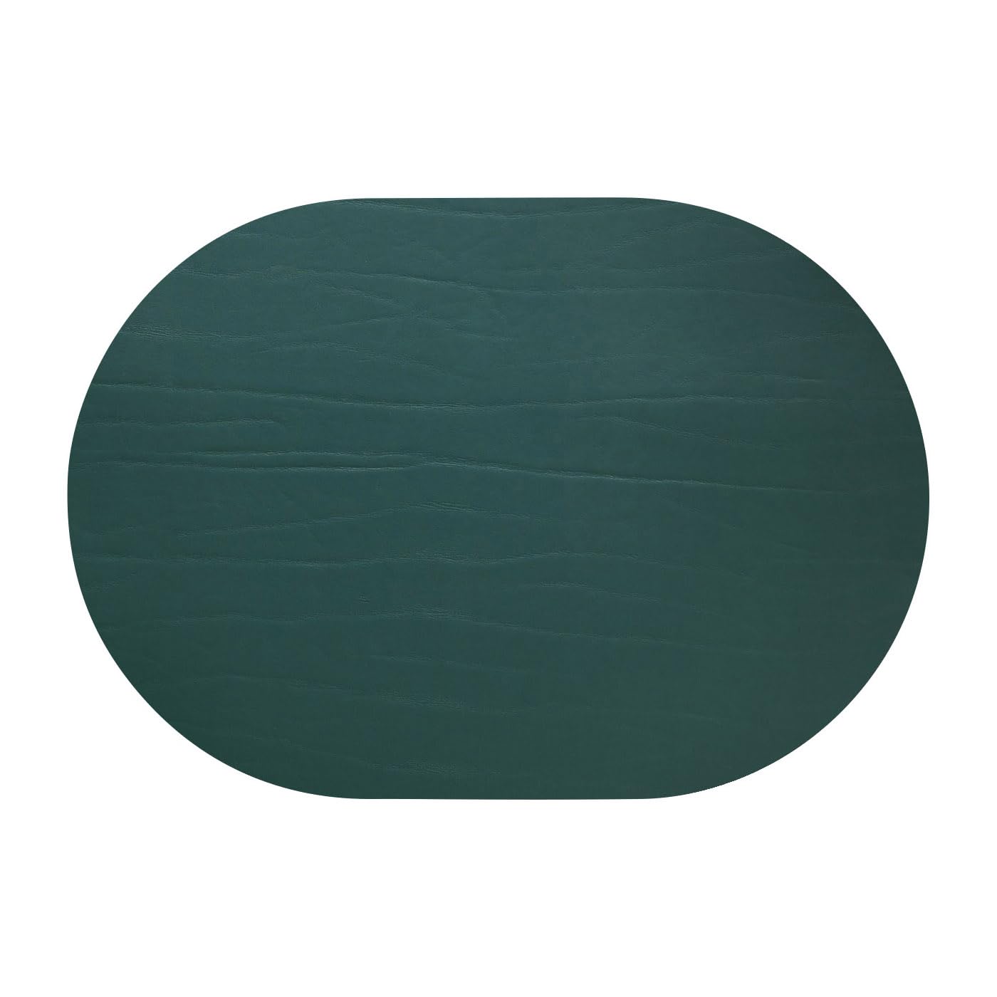 Fortessa Strata Leather Placemat, 13.3 x 16.5 Oval Placemat (Set of 4), Forest