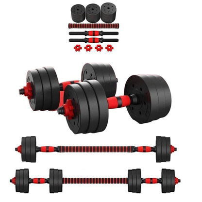 PERPETUAL Dumbbells Barbell Set with Connecting Rod 20kg/44Lb - Adjustable Dumbbells, Training Set for Men and Women. Body Workout Home Gym (20kg/44Lb)