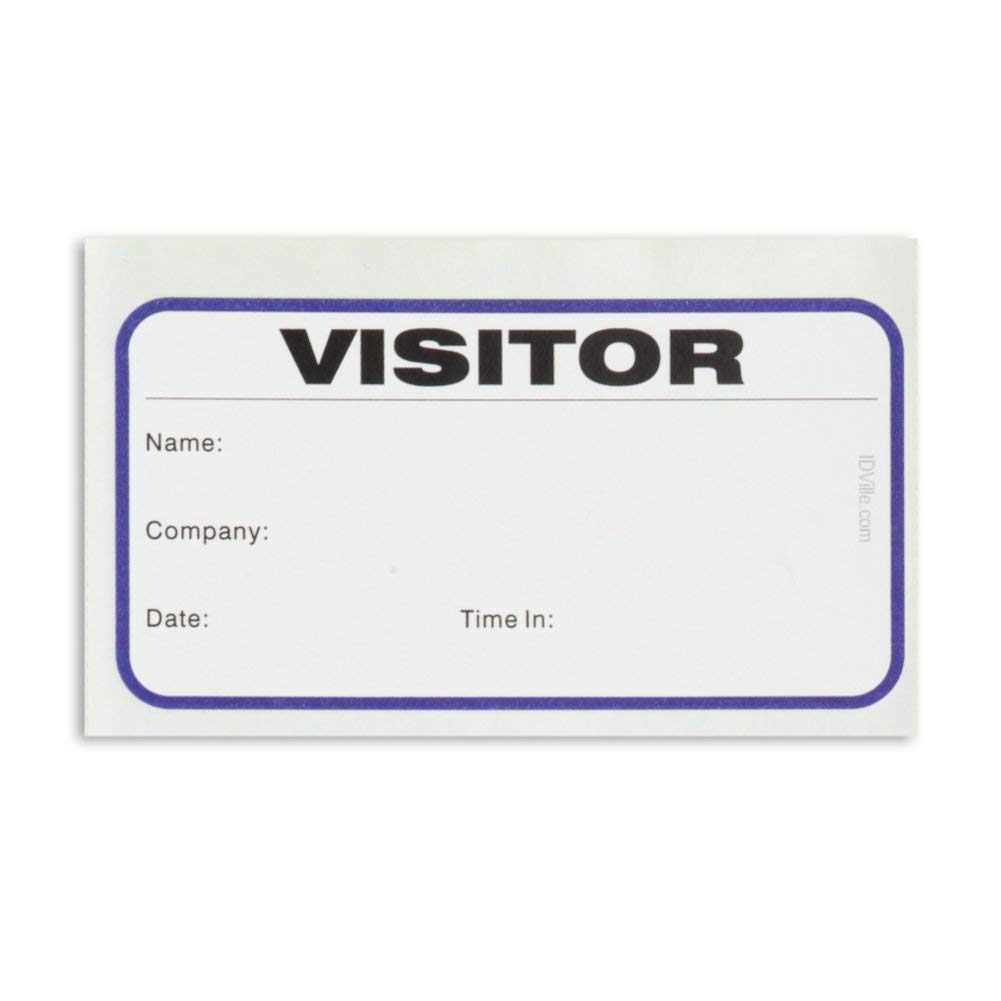 Visitor Log Book, Spiral-Bound Visitor Badges, Guest Register Book, Carbon Copy - 150 Badges