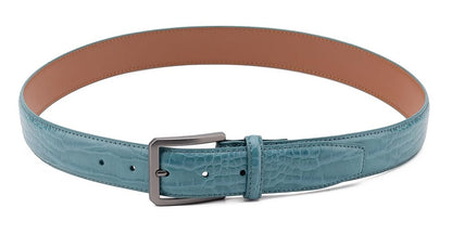 Fabio Valenti Belts for Men,Handmade Genuine Leather Men's Belt Classic and Fashion Designs(Teal,36/38)