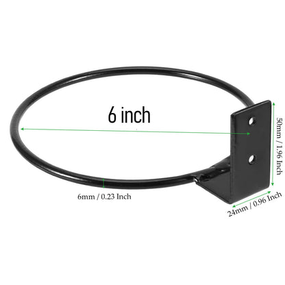 MAHIONG 10 PCS 6 Inch Flower Pot Holder Ring, Wall Mounted Wall Plant Hanger, Collapsible Metal Wall Planter Holder for Indoor and Outdoor Plant Pots, Black