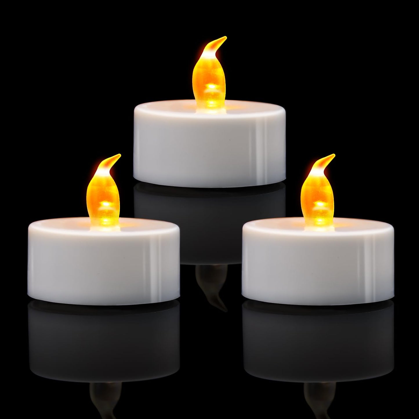 KOABY 200 Pack LED Tea Lights, Warm Yellow Flickering Lights, Last 100H+