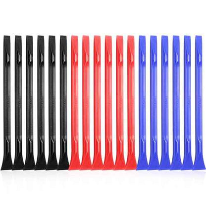 18Pcs Plastic Scrapers, Non-scratch Carbon Fiber Plastic Scraper Tools Multi-purpose Cleaning Scraper Tool Pen-Shaped Label Remover Scrapers Tools for Cleaning Small and Narrow Spaces Label Sti