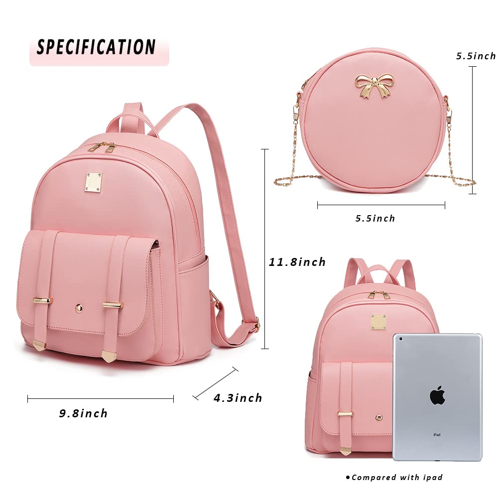MACCINELO Girls Fashion Mini Leather Backpack Purse for Women Cute Small Backpack for Ladies Shoulder Bag over 5 years old