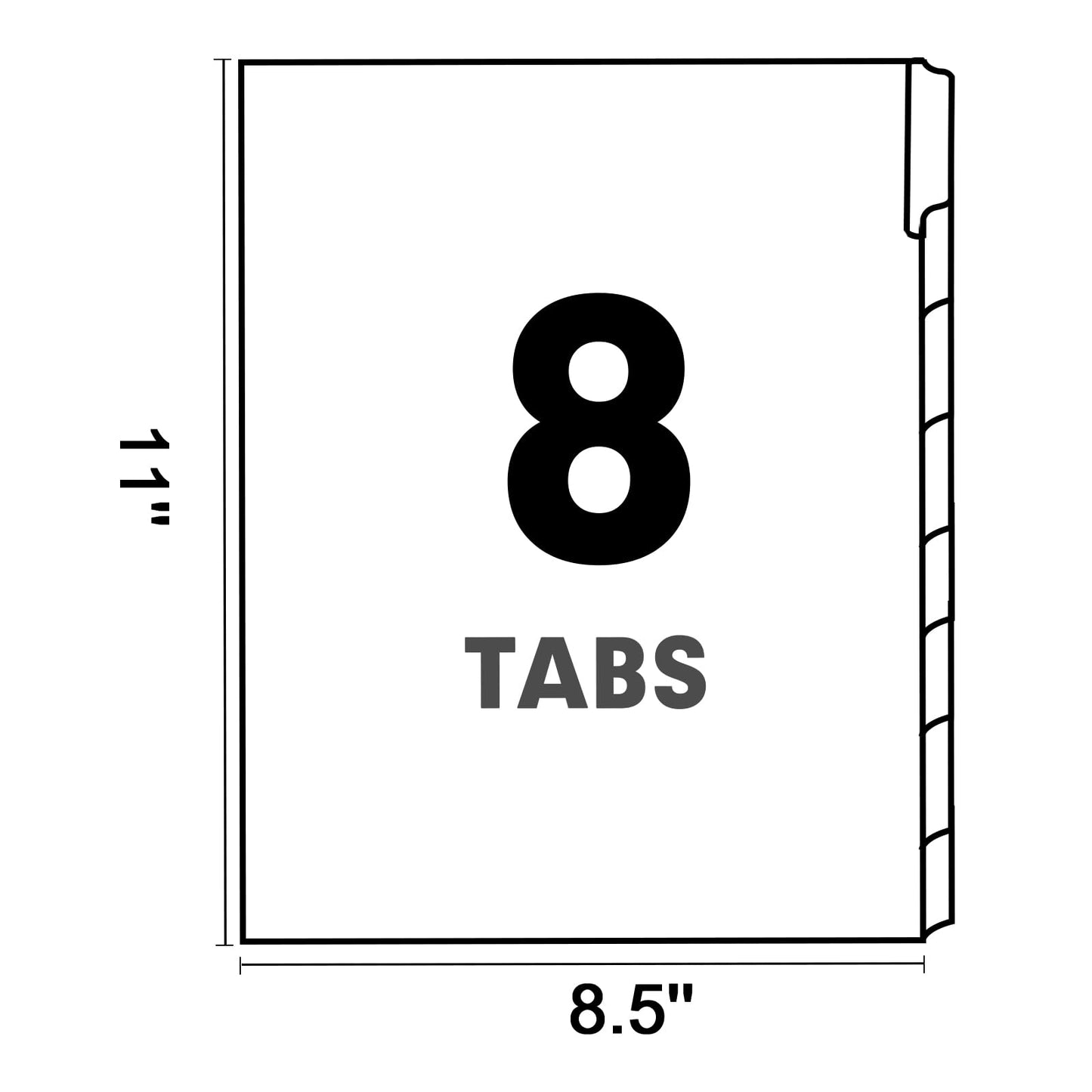 Binder Divider, PANDRI 120 Pack Binder Index White Dividers with 8 Tabs, Letter Size Paper Binder Divider for School Office Home Business