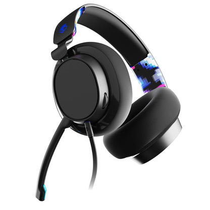 Skullcandy SLYR Pro Multi-Platform Over-Ear Wired Gaming Headset, Enhanced Sound Perception, AI Microphone, Works with Xbox Playstation and PC - Blue