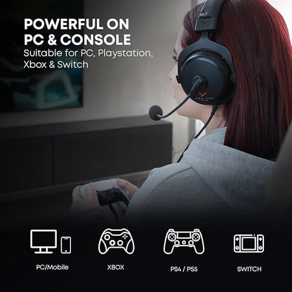 beyerdynamic MMX 300 PRO Closed Gaming Headset with Stellar.45 Driver and Condenser Microphone, Wired Gaming Headset Suitable for PC, Gaming Console, PS, Switch. Handmade in Germany