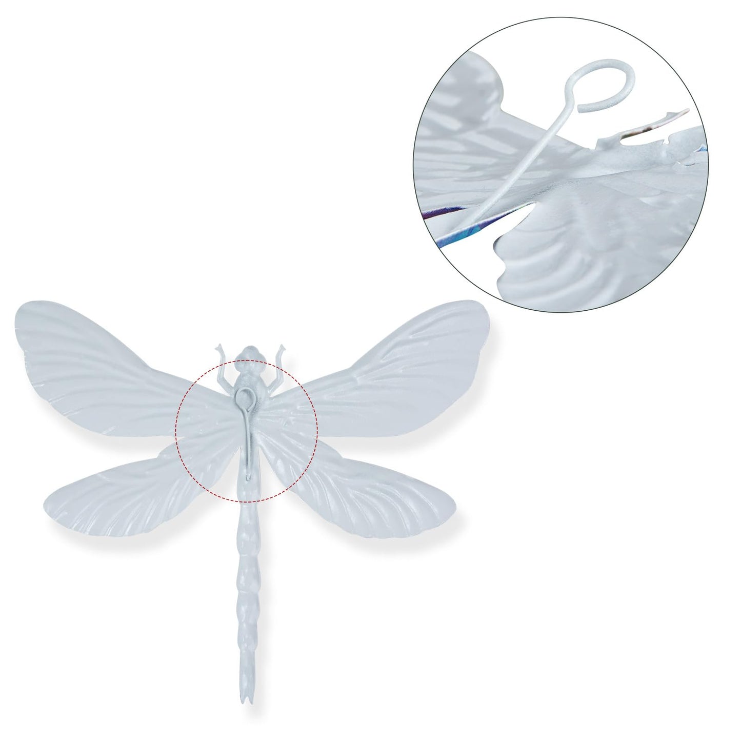 SUNREEK Metal Dragonfly Wall Decor, 9 Inches Dragonfly Outdoor Wall Art for Fence Garden Yard Patio Decorations