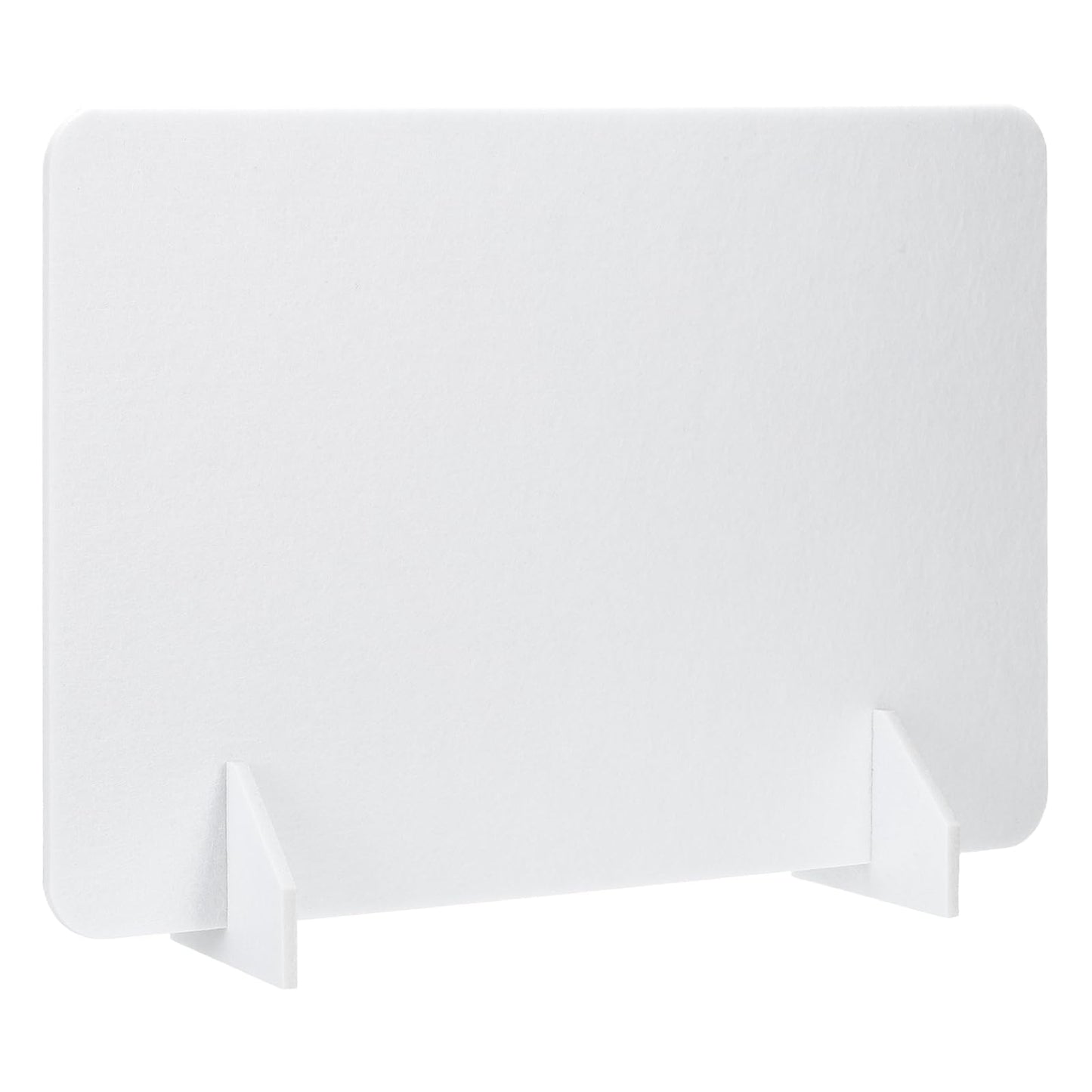 PATIKIL Desk Dividers 24" x 16", 1 Pack Desk Privacy Panel Freestanding Noise Reducing Partition Acoustic Panel with 2Pcs Support Feet for Testing Office Home Library, Pure White Style A