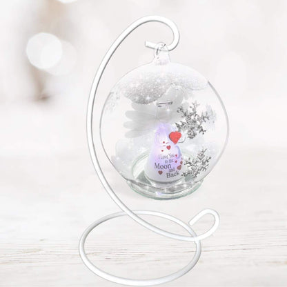 Christmas Ornament Display Stands Set of 3, White Metal 13 Inch Ornament Holders for Tabletop Christmas Decor, Hanging Terrarium, Mini Lantern, Glass Ball, Keepsake Ornament & Holiday Centerpiece Display