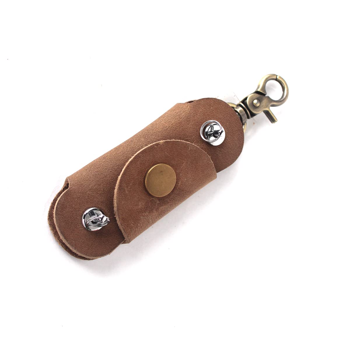 Handmade Thick Cowhide Hook Small Key Bag Keycases key organizer Vintage