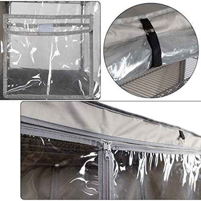 YLOVAN Storage Shelf Cover Wire Rack Shelving Dust Protective, Fits Racks 48" L x 19'' D x 72'' H Three Side See Through Panel (Cover only)