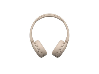 Sony WH-CH520 Best Wireless Bluetooth On-Ear Headphones with Microphone for Calls and Voice Control, Up to 50 Hours Battery Life with Quick Charge Function, Includes USB-C Charging Cable - Beige