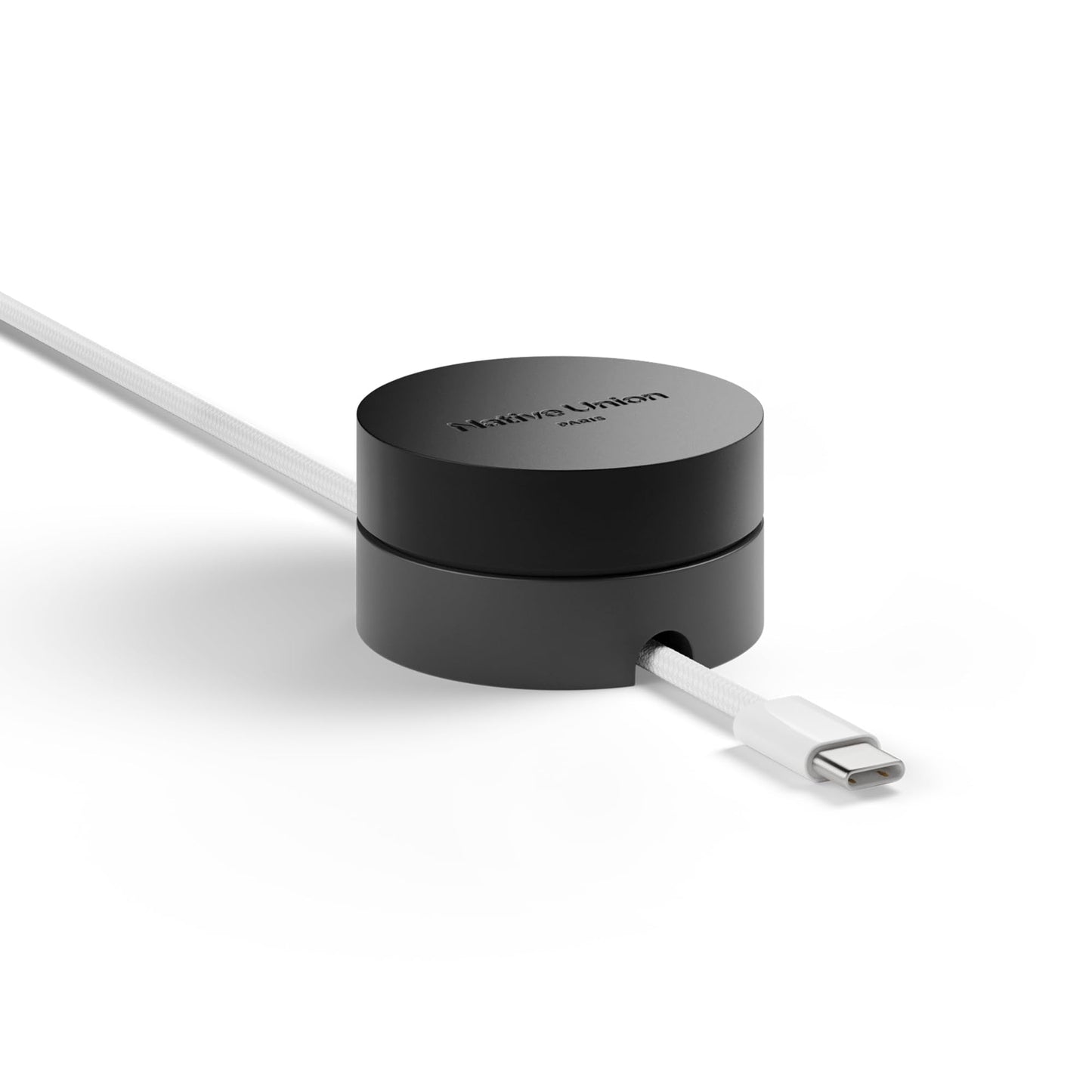 Native Union Weighter – Cable Weight/Holder Desk Accessory for Workspace or Nightstand – Non-Slip Cable Organizer – Metal and Silicone Design – for All Cables Including USB-C & Lightning (Black)
