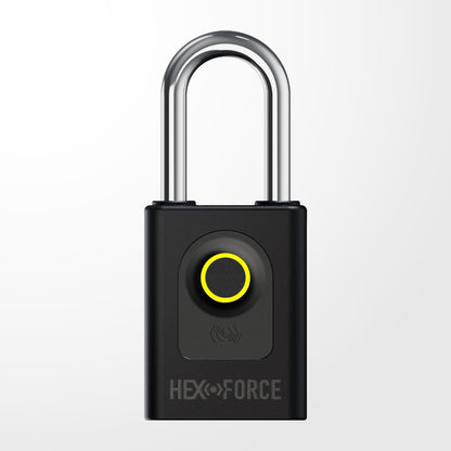 Smart Fingerprint Padlock - HEXFORCE G1, Heavy Duty Dual-Ball Locking, IP67 Weatherproof, Keyless Biometric and Bluetooth Control, W56*H134MM, Long Shackle Designed for Outdoor Shed Fence Gate Garden