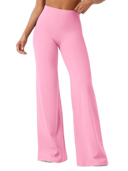 YEOREO Workout Leggings Womens No Front Seam Straight Leggings 35" High Waist Buttery Eddiy Gym Yoga Pants Bubblegum Pink L