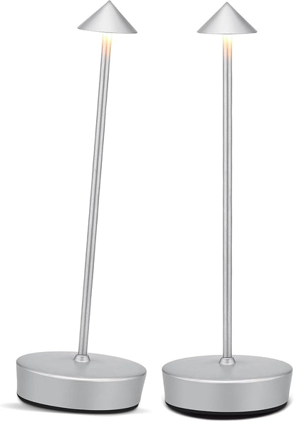 2Pack Cordless Table Desk Lamp with USB-A Output Port, 7000mAh Portable Led Table Light, Outdoor Waterproof Table Lamp for Dining Restaurant Patio Home, 3 Light Color Stepless Dimming