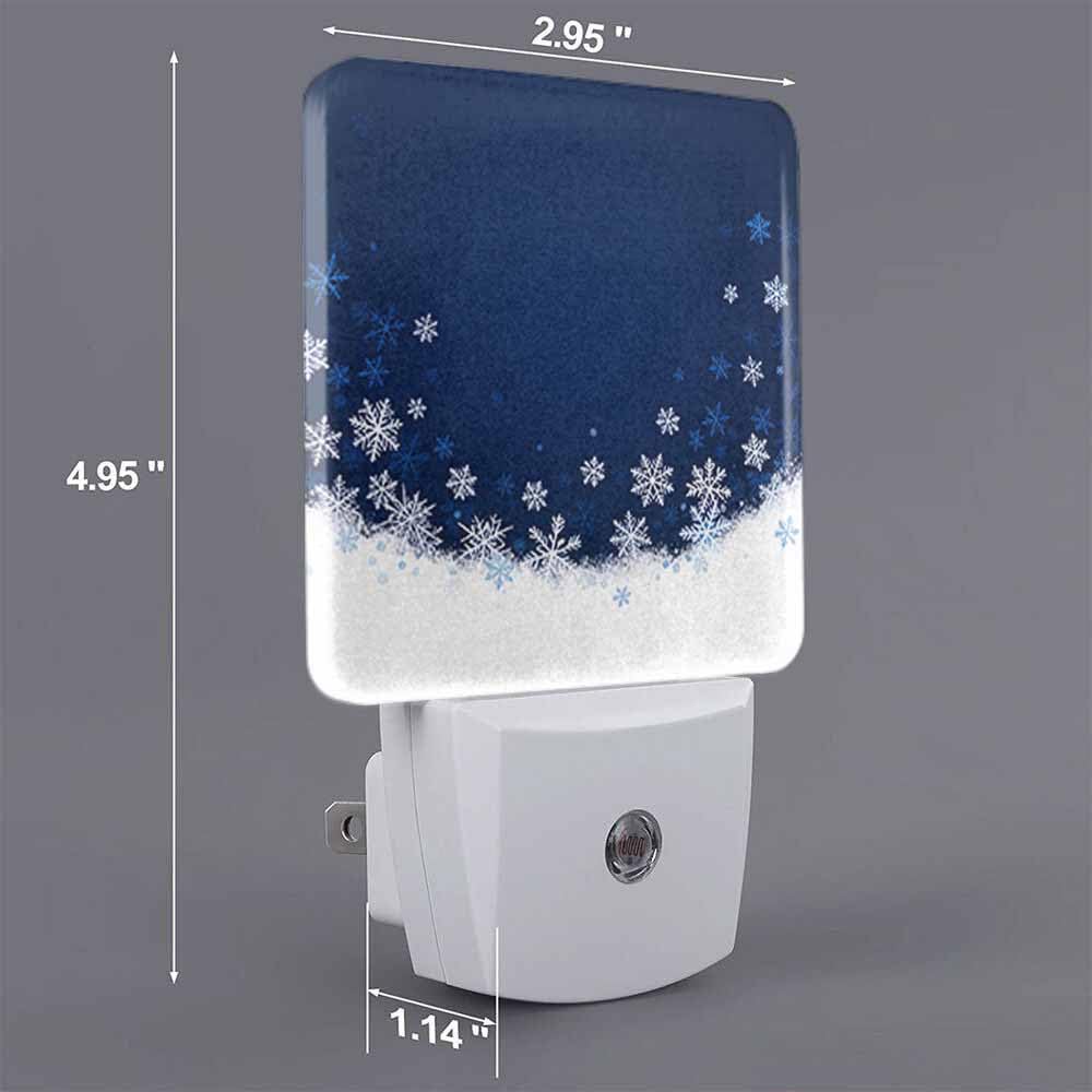 CNupgoS Snowflakes Night Light Plug-into Wall Merry Christmas A Snowy Winter Nightlight Lamp with Dusk to Dawn Sensor, Led Lamp 0.5W Energy Efficient for Home Decor