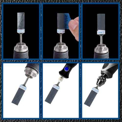 12pcs 400-2000 Grit Sanding Drums for Dremel Rotary Tool, Rotary Tool Bits Sander Set Bands Mandrels for Wood Plastic Metal Grinding Polishing