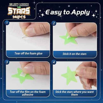 241PCS Glow in The Dark Stars Stickers, 3D Glow in The Dark Stars for Ceiling Wall Room Decor for Teen Girls Boys Kids Luminous Wall Stickers for Bedroom Party Night Holiday Birthday Gift (Green)