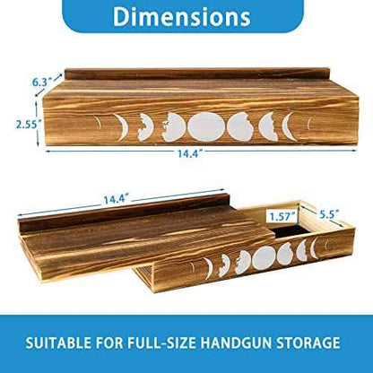 Hidden Gun Sotrage Shelf - Concealment Furniture - 14.4'' Wide Hidden Storage Wall Decor - Concealment Shelf for Home
