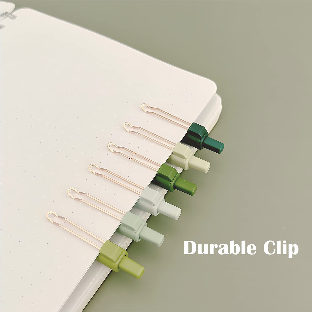 allydrew Retractable Black Ink Gel Pens, 0.5mm Fine Point, Stationery Supplies for Home and Office (Set of 6), Green
