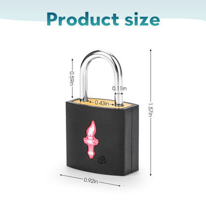DUALCROWN 12-Pack Black Neon Square TSA Approved Luggage Lock for Suitcases, Carry-On Bags, Backpacks & Laptop Cases