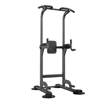 Power Tower Adjustable Height Pull Up & Dip Station Multi-Function Home Strength Training Fitness Workout Station for Home Gym (X)