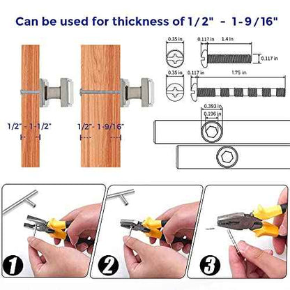 Ravinte 30 Pack Brushed Nickel Square Kitchen Cabinet Knobs,Zinc Solid Drawer Pulls,Farmouse Cabinet Handles for Cupboard, Closet, Dresser and Bathroom, Modern Cabinet Hardware for Cabinets