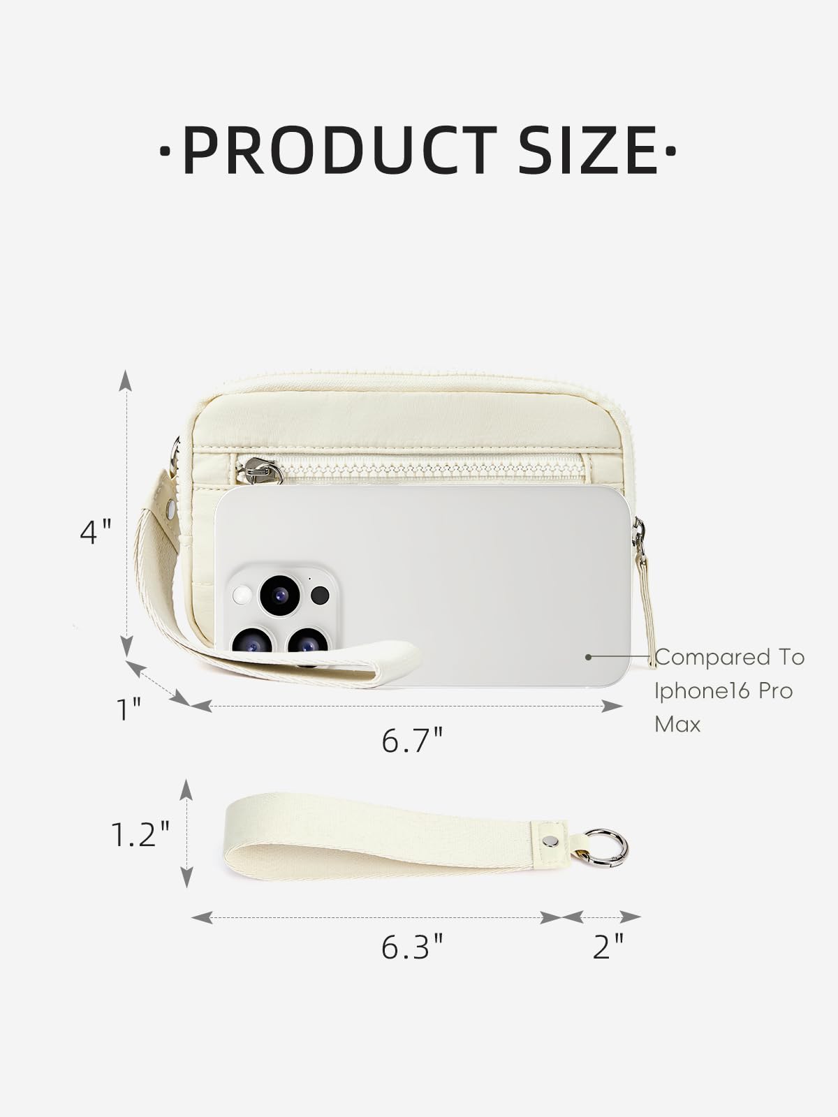 WESTBRONCO Wristlet Wallets for Women – RFID Blocking Quilted Nylon Phone Wallet Clutch, Zip Around Card Holder Purse for Travel & Everyday Use