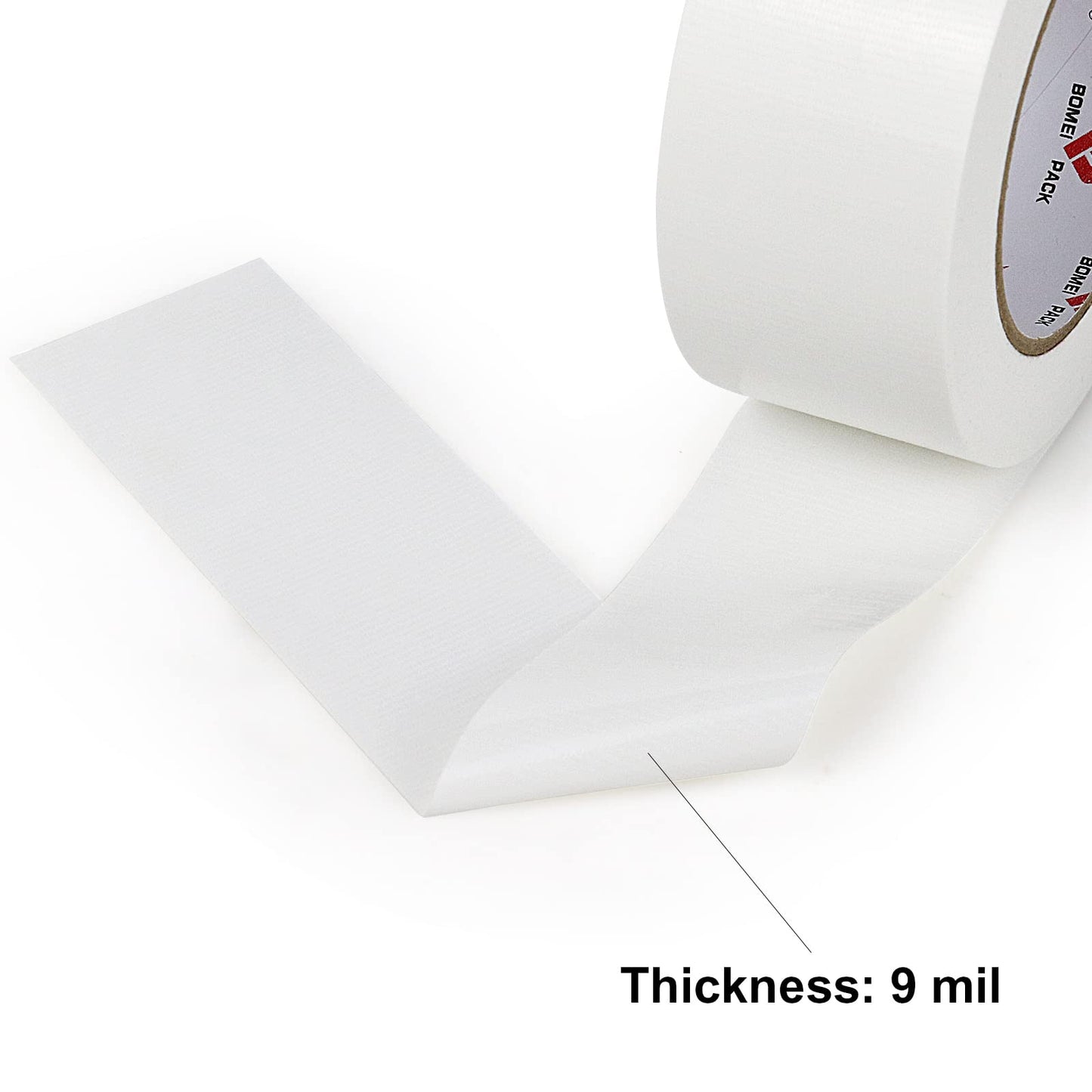 2 Pack Duct Tape Heavy Duty,9 Mil Thickness,2 Inches x 30 Yards,Strong Industrial Strength,Flexible,No Residue,Waterproof and Tear by Hand,Multi-Use for Indoor & Outdoor Repairs(White)