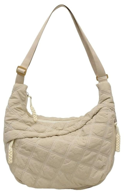 Nylon Crescent Crossbody Bag for Women Shoulder Tote Handbag Casual Sling Bag Dumpling Purse Bag for Outdoor Travel