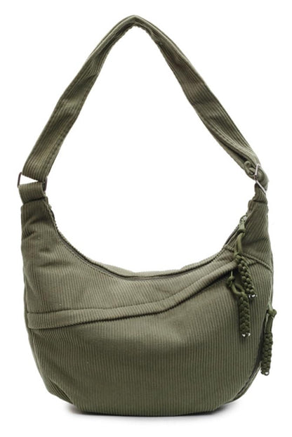 Nylon Crescent Crossbody Bag for Women Shoulder Tote Handbag Casual Sling Bag Dumpling Purse Bag for Outdoor Travel