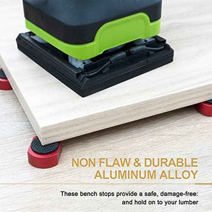 12-Pack 20mm/0.787'' Bench Dogs,Non-Slip Bench Dog Clamp Aluminum Alloy Table Stops for MFT Workbenches, Fits 0.787" Dog Holes - Professional Woodworking & DIY Accessories