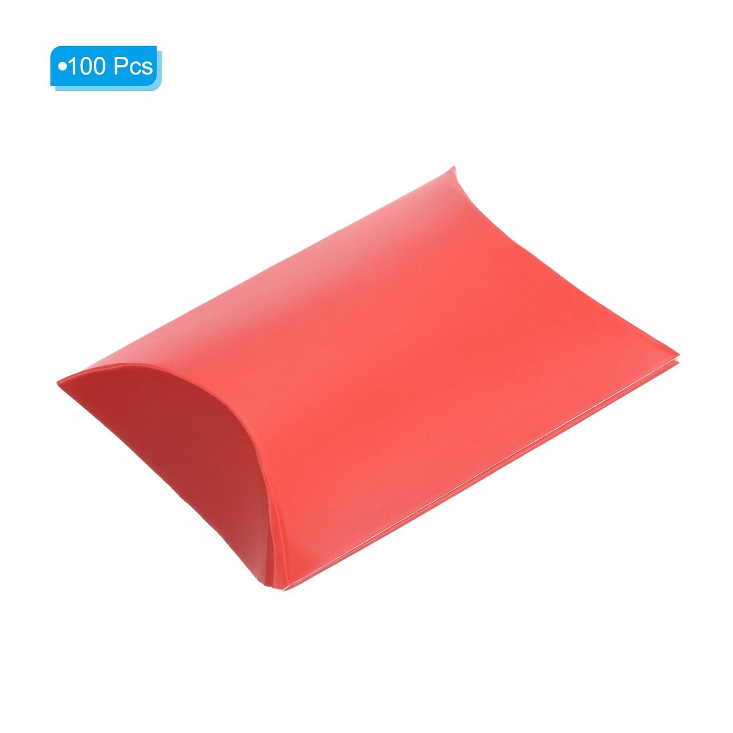 PATIKIL Pillow Boxes, 100 Pcs Wedding Gift Boxes Paper Box 3.5x2.6 Inch for Gift Wrap Wedding Parties, Red
