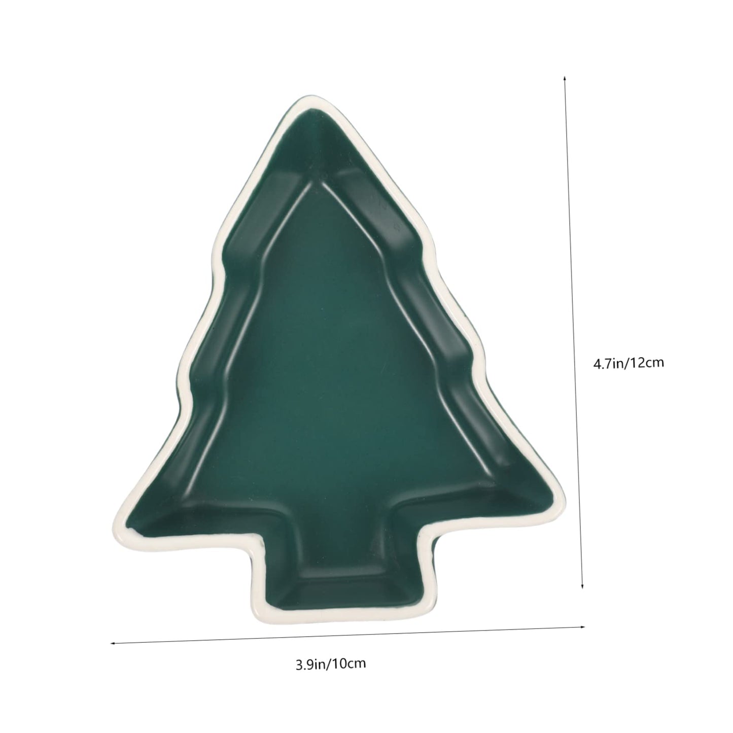 OKUMEYR 2pcs Christmas Sauce Dish Christmas Tree Candy Dishes Dry Fruit Dishes Sauce Plate Tree Shaped Bowl Sushi Plate Dipping Cups Pickles Ceramics Food