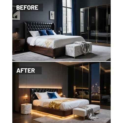 COB LED Strip Lights 32.8ft, Dimmable White CCT Tunable 2300K-6500K, DC 24V High Lumen Cuttable LED Tape Light, 6080 LED 48W CRI 90, APP Remote Control, Music Mode, For Home DIY, Living Room, Bedroom