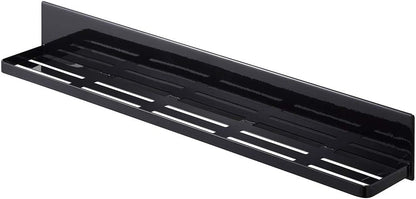 Yamazaki Industries 4859 Magnetic Bathroom Rack, Long, Black, Approx. W 23.6 x D 3.3 x H 3.1 inches (60 x 8.5 x 8 cm), Tower, Bathroom Storage, Drainage Holes, Hooks Included