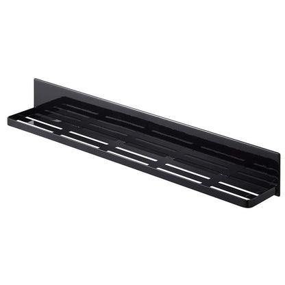 Yamazaki Industries 4859 Magnetic Bathroom Rack, Long, Black, Approx. W 23.6 x D 3.3 x H 3.1 inches (60 x 8.5 x 8 cm), Tower, Bathroom Storage, Drainage Holes, Hooks Included