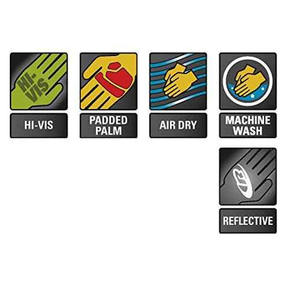 Ansell Ringers Gloves R-347 Rescue Glove, Protection in High Intensity Jobs - First Responders, Rescue, Extrication, Hi-Vis, Large
