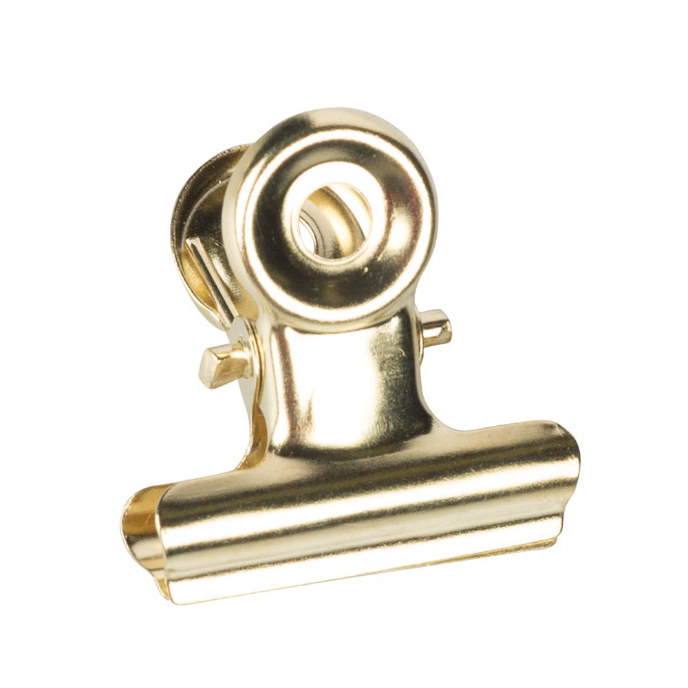 JAM PAPER Metal Bulldog Clips - Small - 22mm - Gold - 25/Pack