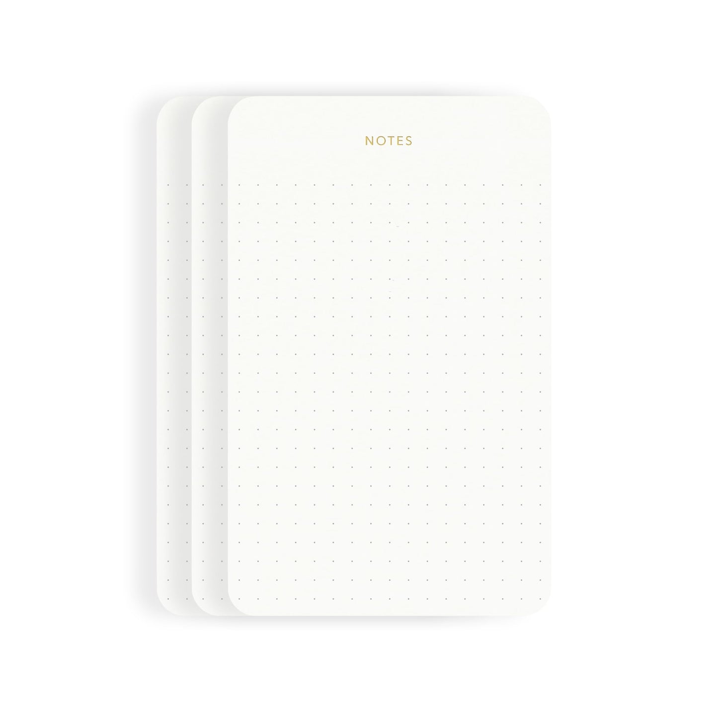 Pinesman - Elegant Desk Notepads for Professionals, Executive's Memo Pads, Minimalist, Gold Foiled, Dotted Layout, 3 Pack, 225 Sheets Total (75 Each), 6.3" x 3.9”, 80 GSM, Eco-friendly, FSC™ Certified Small Notepad