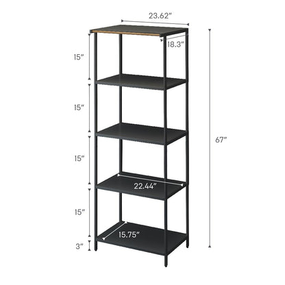Yamazaki Home Kitchen Appliance 3 tier Storage Rack-Standing Organizer Shelves, One Size, Black