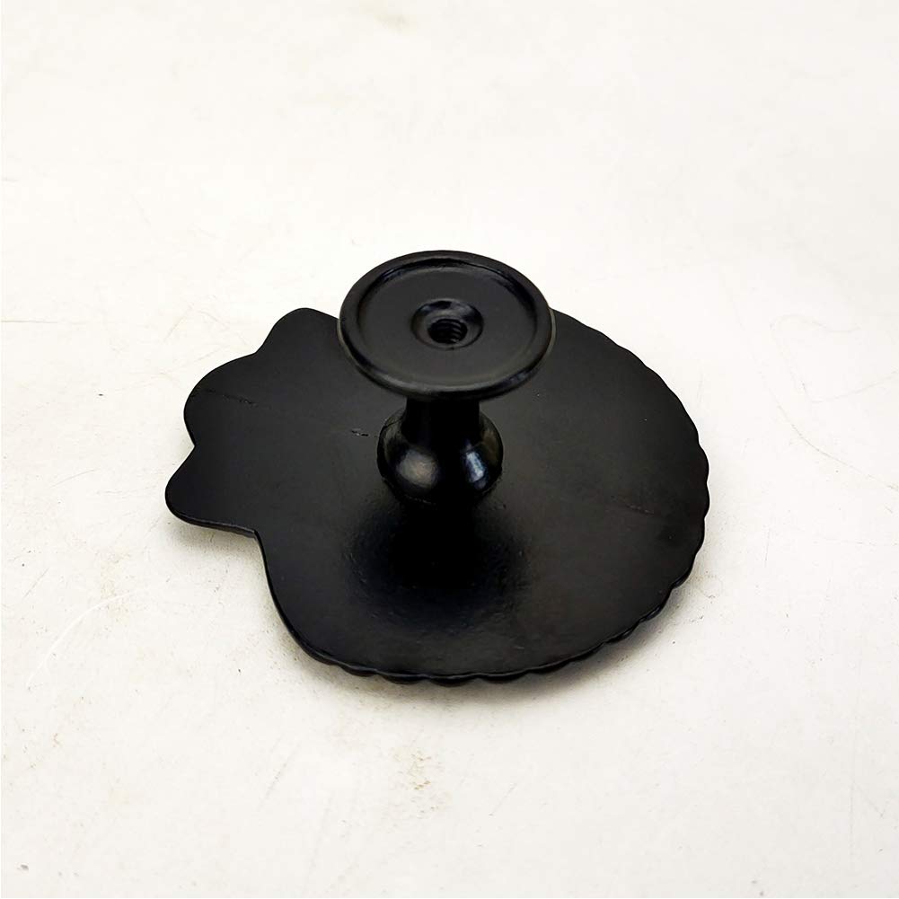 brandname Laide Seashell Drawer Pulls Handles Zinc Alloy for Kitchen Cabinet Dresser Cupboard Wardrobe Beach Ocean Theme Knobs Hardware Decoration 4 Pieces (Black)