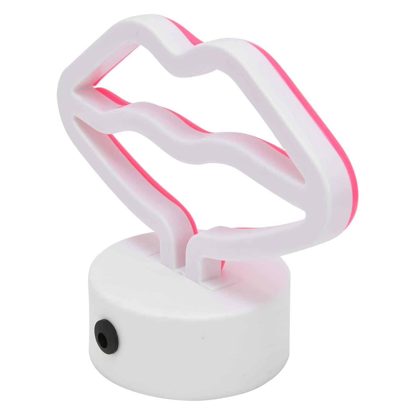Milltrip Lip Shaped Neon Signs Led Neon Light with Stand USB or Battery Powered Neon Light Lamp for Baby Room Party Home Decor Gifts for Children Baby Room Christmas Wedding Party Decoration