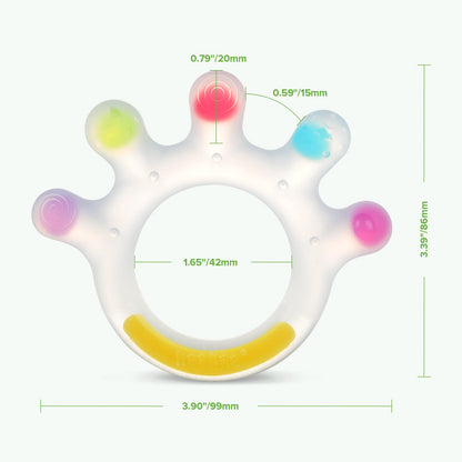 Haakaa Dinky Digits Palm Teether, Baby Teething Toys, Food Grade Silicone Teethers for Babies 0-6 Months/6-12 Months, BPA Free Teething Relief Baby Chew Toys