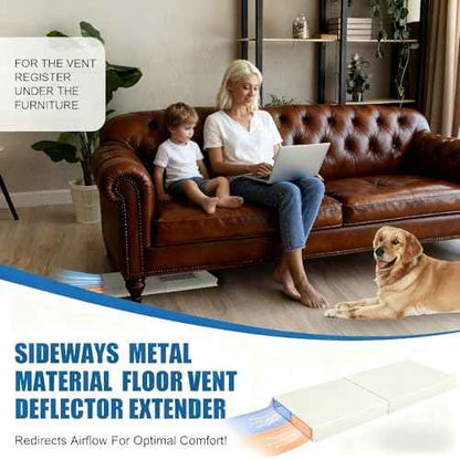 Sideways Vent Extender for Under Furniture,Metal Material, 570¢µ, Heat-Resistant Floor Vent Deflector,Adjustable 11.8"-23", Compatible with Bed/Sofa/Wardrobe(Bottom Clearance >1.5")