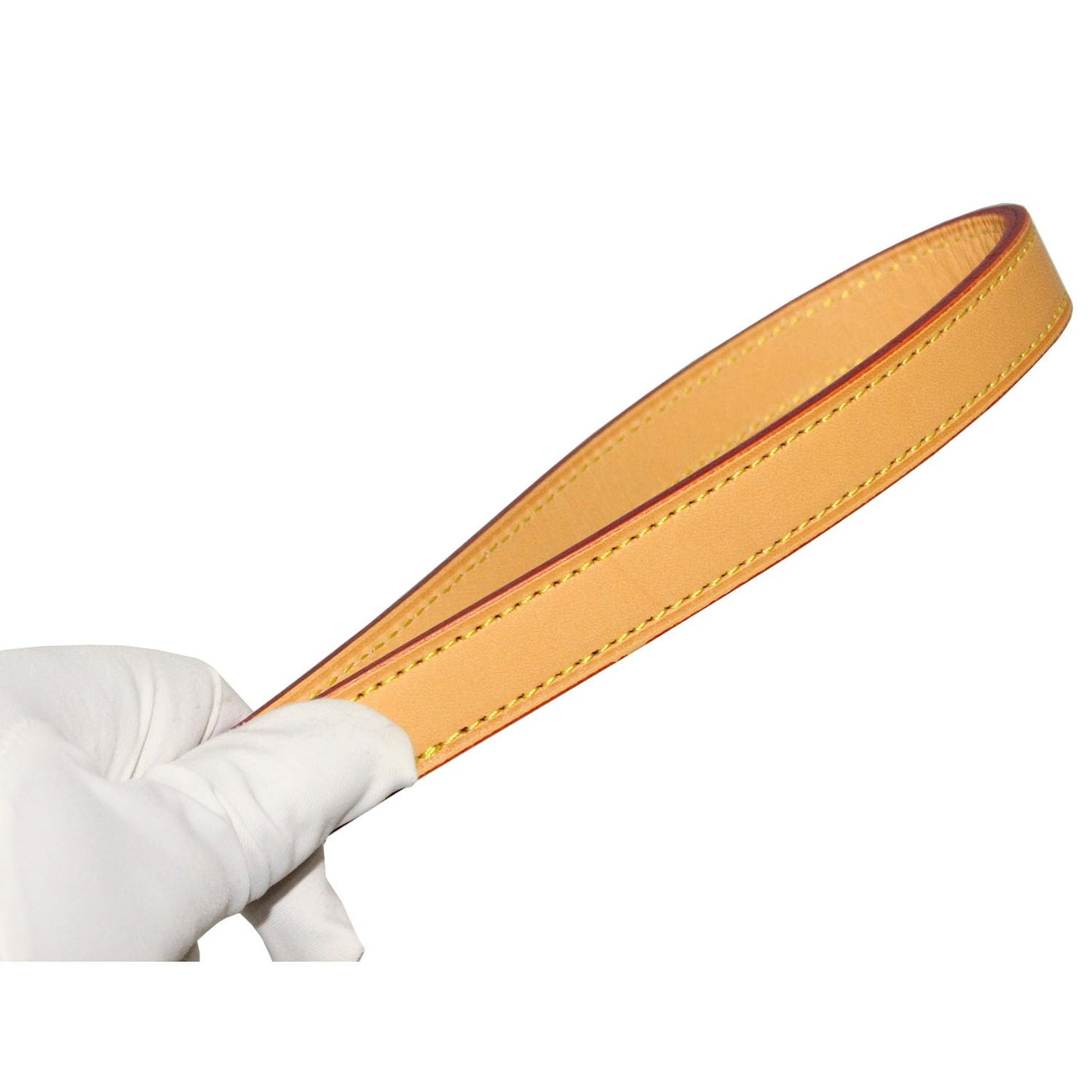 BEUDW Vachetta Leather Handbag Strap, Suitable for Changing Shoulder Straps on L V Handbags and Bucket Bags(Ambe-W:0.7in,L：14.9in)