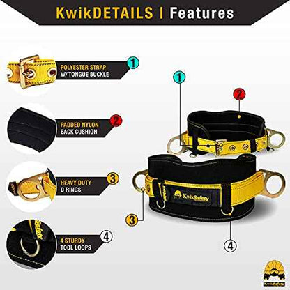 KwikSafety - Charlotte, NC - BEAVER TAIL Safety Belt for Positioning | Lineman Ironworker Cushioned Support