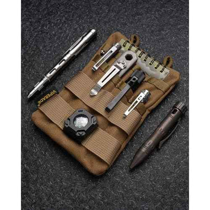VIPERADE VE4 Tool Pouch, Nylon Pocket Organizer with 2 Pockets and 4 Small Tool Storage EDC Gears, Best Gift to Keep Organized, Hold Your Flashlight/Pocket Knife, Tactical Pen, Notebook